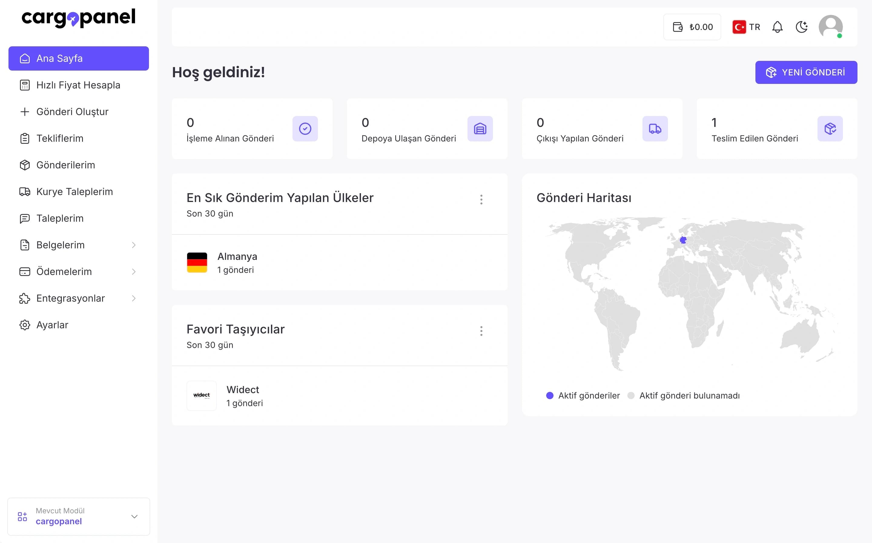 cargopanel Dashboard